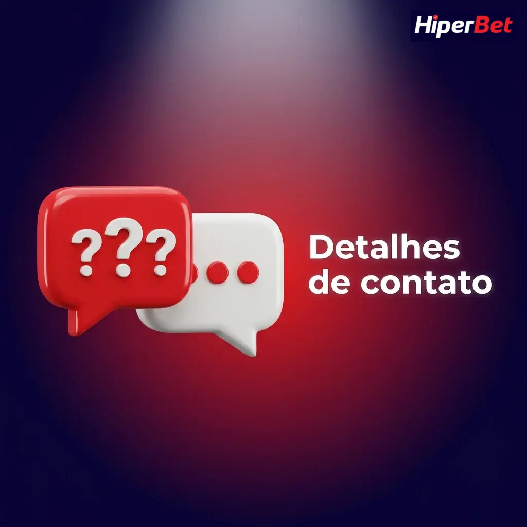 Detalhes de contato: suporte 24/7 com chat ao vivo, e-mail suporte@hiperbet.com e central de ajuda no site/app.