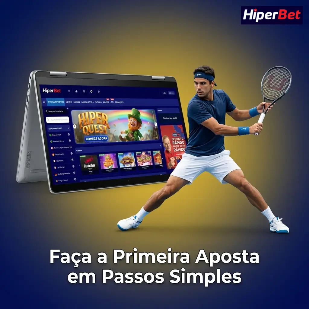 Infográfico com passos para fazer a primeira aposta: entrar, escolher esporte, mercado, valor e confirmar no celular ou PC