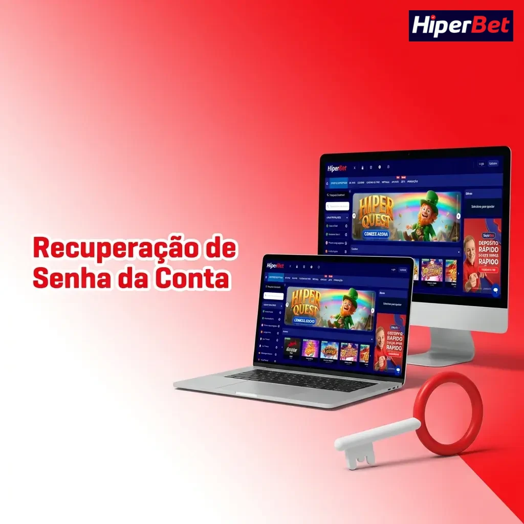 Fluxo de recuperação de senha Hiperbet: entrar, escolher e-mail/telefone, confirmar código e criar nova senha segura