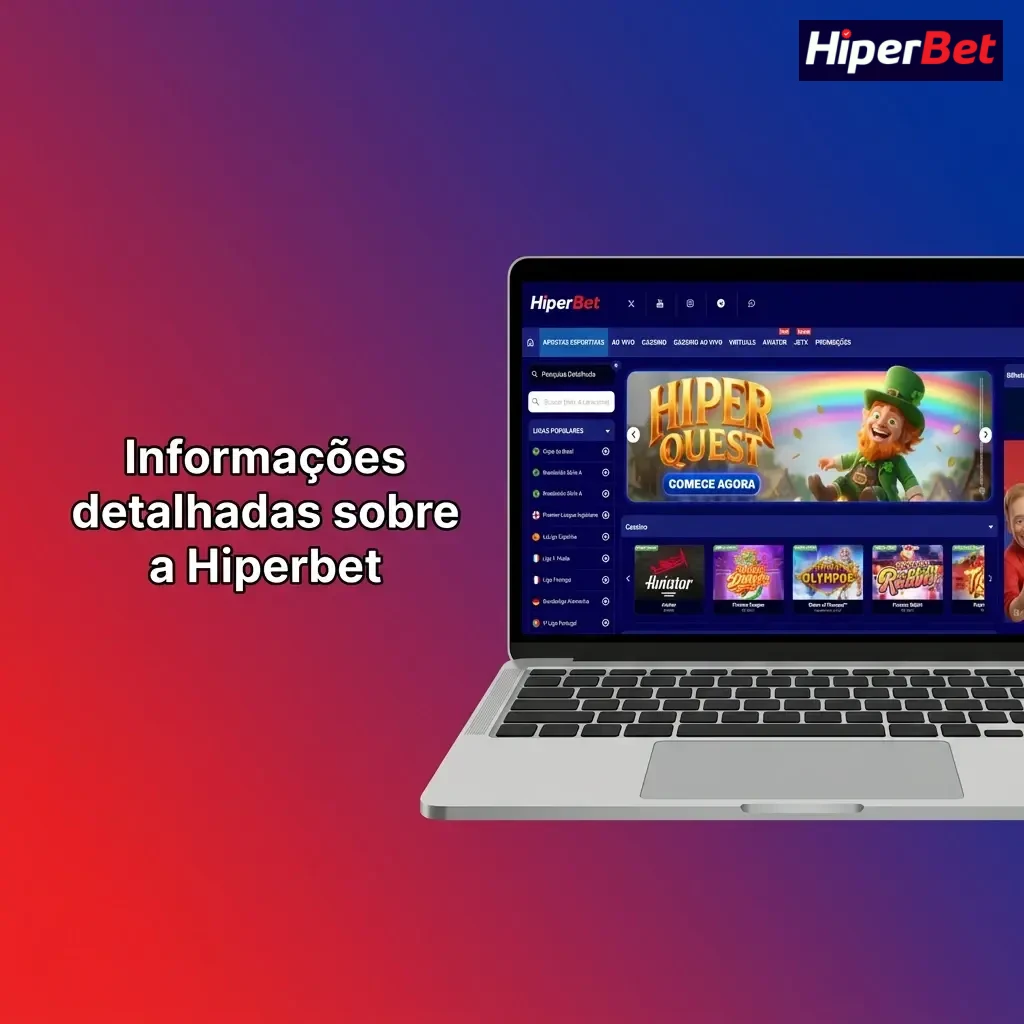 Plataforma Hiperbet com apostas esportivas e ao vivo, cassino online, app iOS/Android e foco em segurança e privacidade