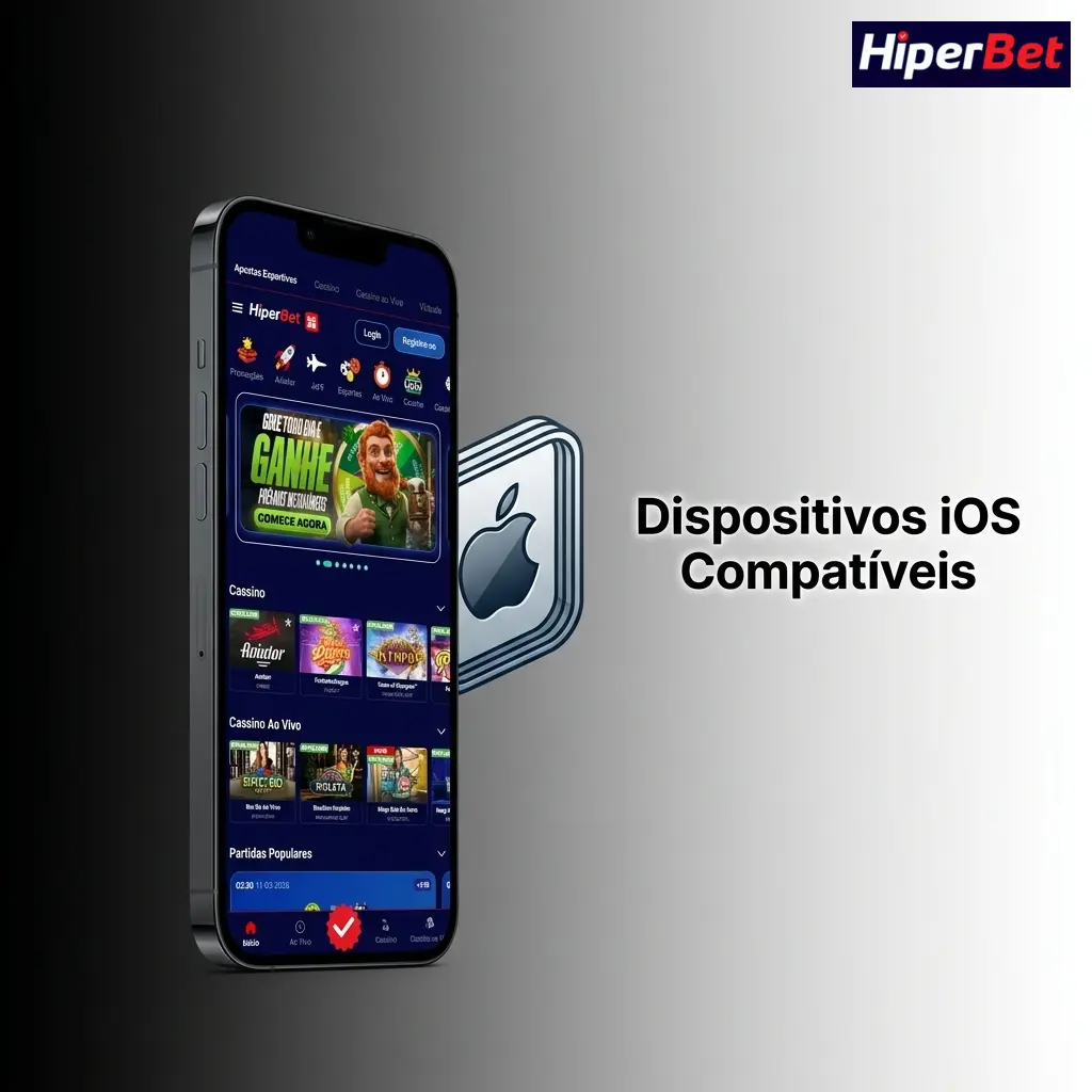Dispositivos iOS compatíveis com a Hiperbet: iPhones e iPads com iOS 14 ou superior suportados